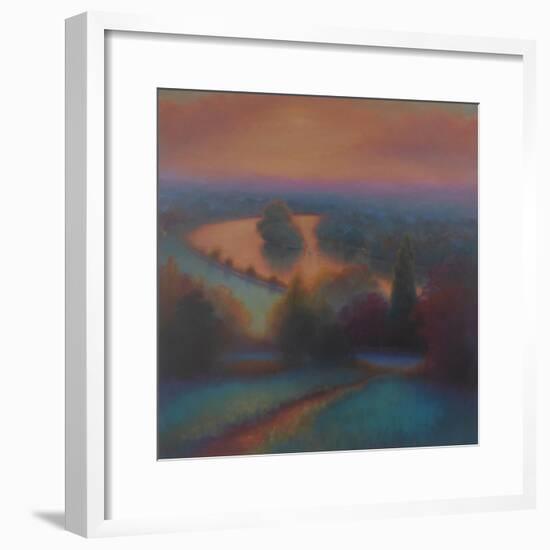 Petersham Autumn; View from Richmond Hill,-Lee Campbell-Framed Giclee Print