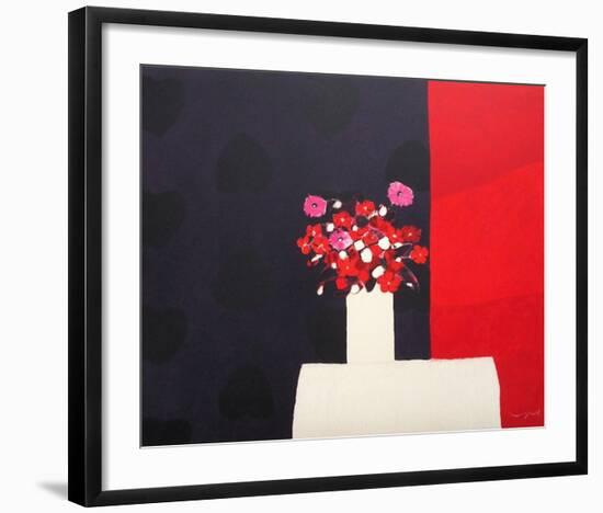 Petit bouquet rouge-André Vigud-Framed Collectable Print