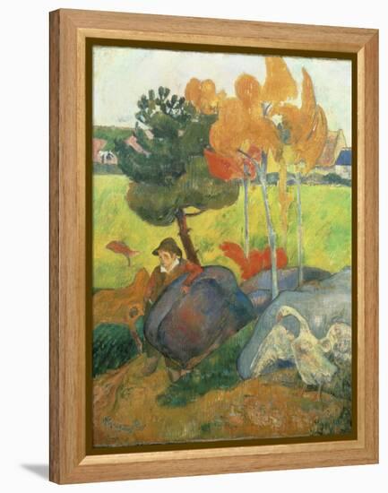 Petit Breton A L'Oie, 1889-Paul Gauguin-Framed Premier Image Canvas