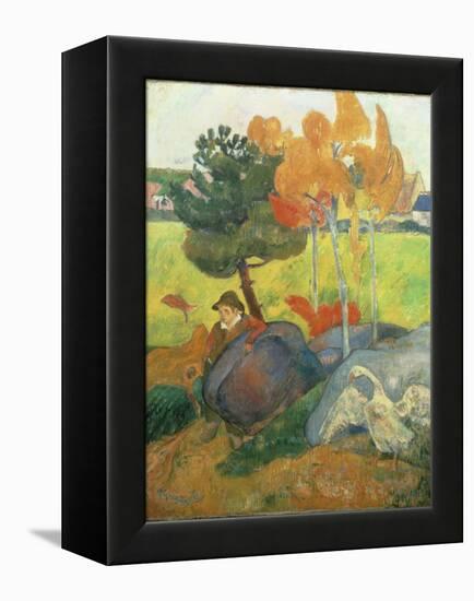 Petit Breton A L'Oie, 1889-Paul Gauguin-Framed Premier Image Canvas