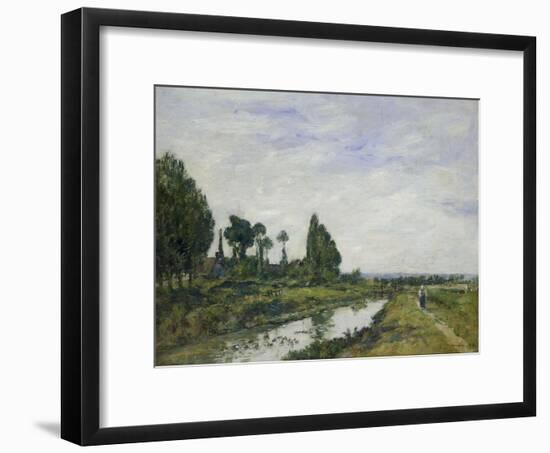 Petit Canal a Quilleboeuf, 1893-Eugène Boudin-Framed Giclee Print