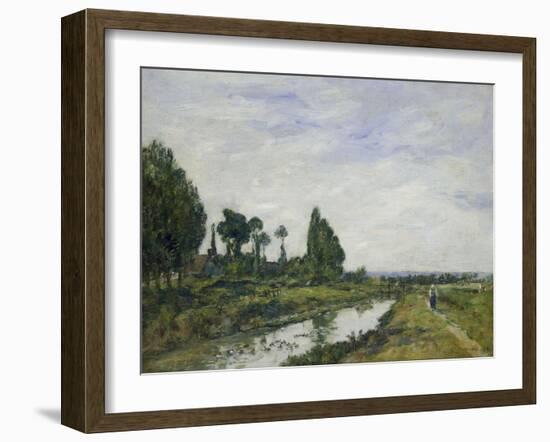 Petit Canal a Quilleboeuf, 1893-Eugène Boudin-Framed Giclee Print