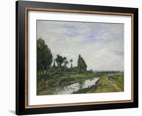 Petit Canal a Quilleboeuf, 1893-Eugène Boudin-Framed Giclee Print