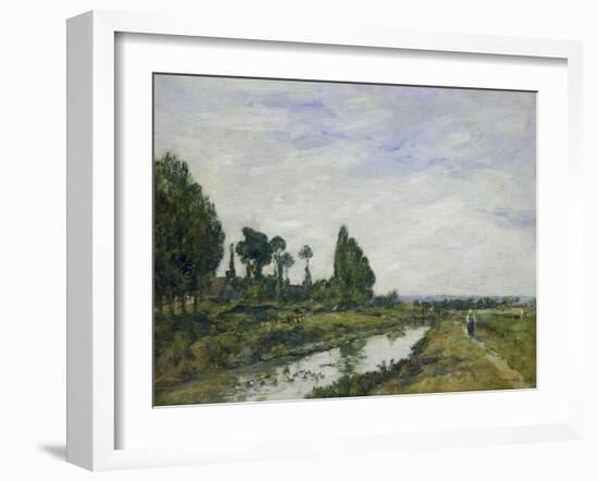 Petit Canal a Quilleboeuf, 1893-Eugène Boudin-Framed Giclee Print