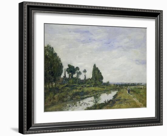 Petit Canal a Quilleboeuf, 1893-Eugène Boudin-Framed Giclee Print