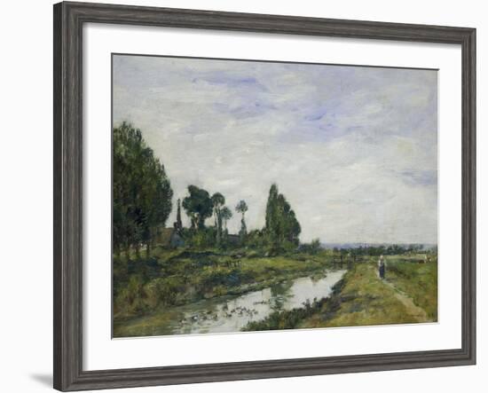 Petit Canal a Quilleboeuf, 1893-Eugène Boudin-Framed Giclee Print