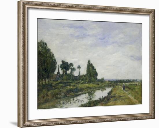 Petit Canal a Quilleboeuf, 1893-Eugène Boudin-Framed Giclee Print