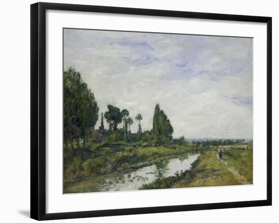 Petit Canal a Quilleboeuf, 1893-Eugène Boudin-Framed Giclee Print