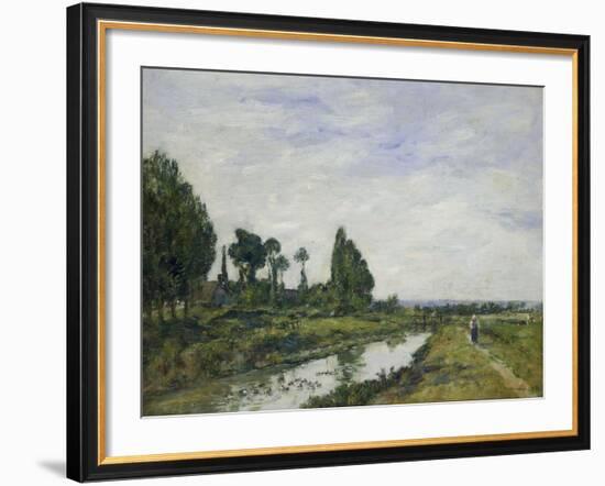 Petit Canal a Quilleboeuf, 1893-Eugène Boudin-Framed Giclee Print