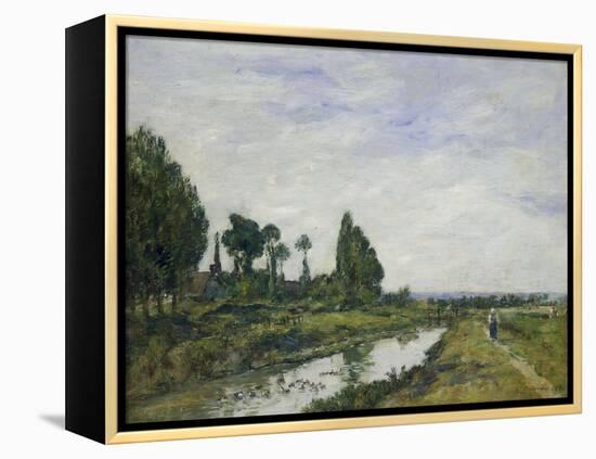 Petit Canal a Quilleboeuf, 1893-Eugène Boudin-Framed Premier Image Canvas