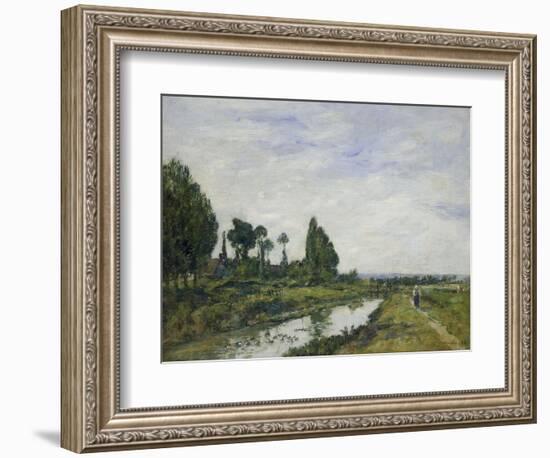 Petit Canal a Quilleboeuf, 1893-Eugène Boudin-Framed Giclee Print