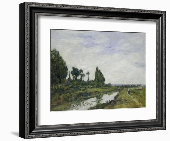 Petit Canal a Quilleboeuf, 1893-Eugène Boudin-Framed Giclee Print