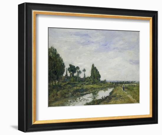 Petit Canal a Quilleboeuf, 1893-Eugène Boudin-Framed Giclee Print