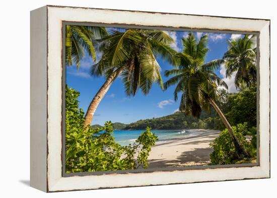 Petit Police Bay Beach, Mahe, Republic of Seychelles, Indian Ocean.-Michael DeFreitas-Framed Premier Image Canvas