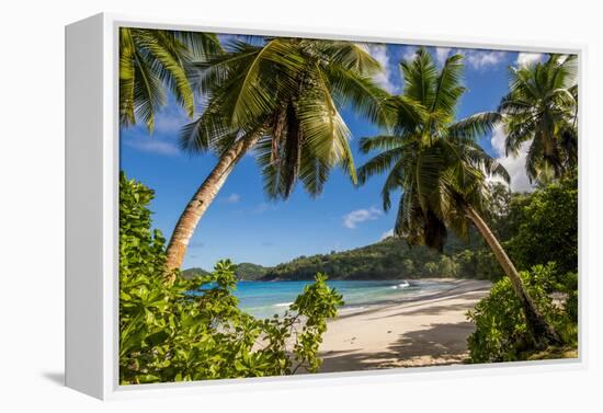 Petit Police Bay Beach, Mahe, Republic of Seychelles, Indian Ocean.-Michael DeFreitas-Framed Premier Image Canvas