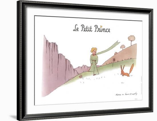 Petit Prince et son Renard-Antoine de Saint Exupery-Framed Art Print