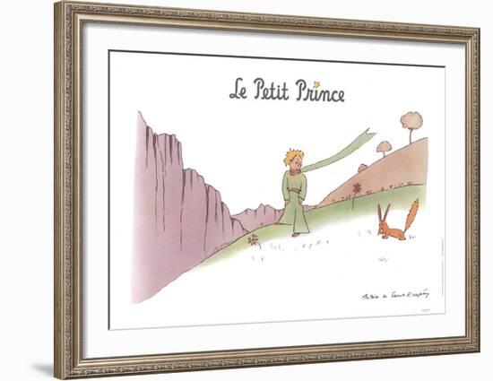 Petit Prince et son Renard-Antoine de Saint Exupery-Framed Art Print