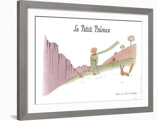 Petit Prince et son Renard-Antoine de Saint Exupery-Framed Art Print