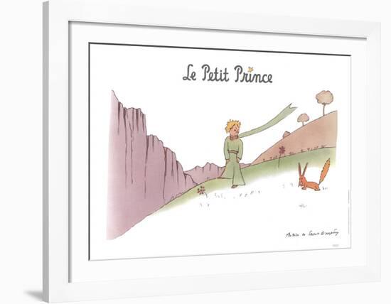 Petit Prince et son Renard-Antoine de Saint Exupery-Framed Art Print