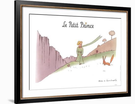 Petit Prince et son Renard-Antoine de Saint Exupery-Framed Art Print