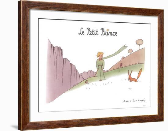 Petit Prince et son Renard-Antoine de Saint Exupery-Framed Art Print