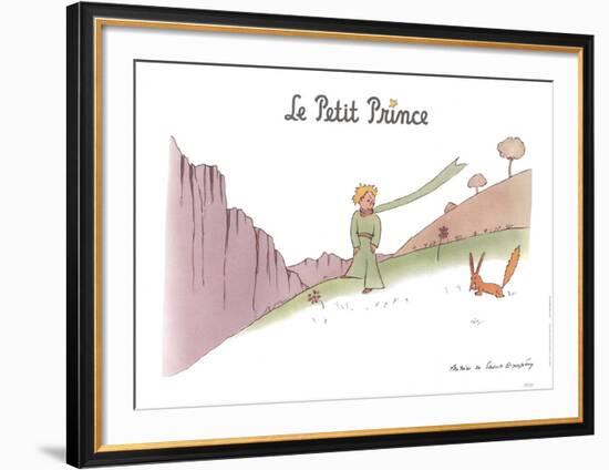 Petit Prince et son Renard-Antoine de Saint Exupery-Framed Art Print