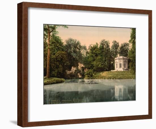 Petit Trianon, the Pavillion and the Rock of Marie Antoinette, Versailles, France, C.1890-1900-null-Framed Giclee Print