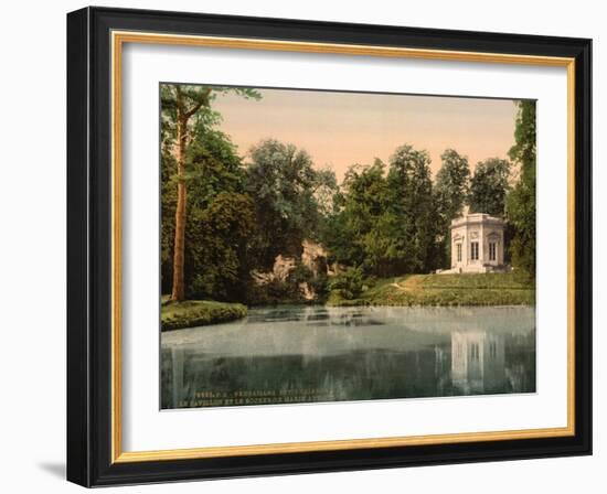 Petit Trianon, the Pavillion and the Rock of Marie Antoinette, Versailles, France, C.1890-1900-null-Framed Giclee Print