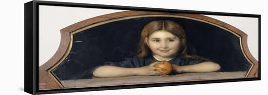 Petite fille à l'orange-Jean Jacques Henner-Framed Premier Image Canvas