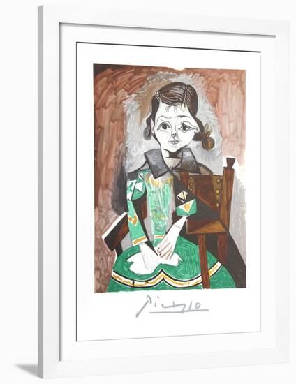 Petite Fille a la Robe Verte-Pablo Picasso-Framed Collectable Print