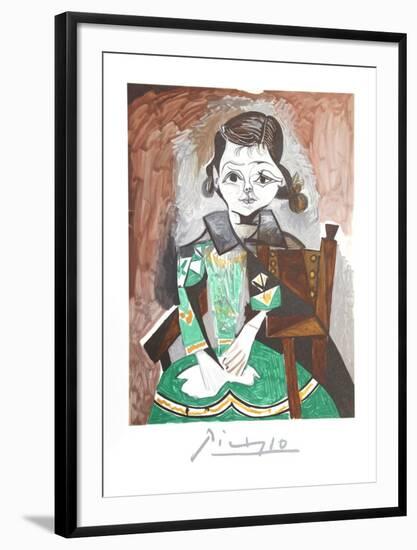 Petite Fille a la Robe Verte-Pablo Picasso-Framed Collectable Print