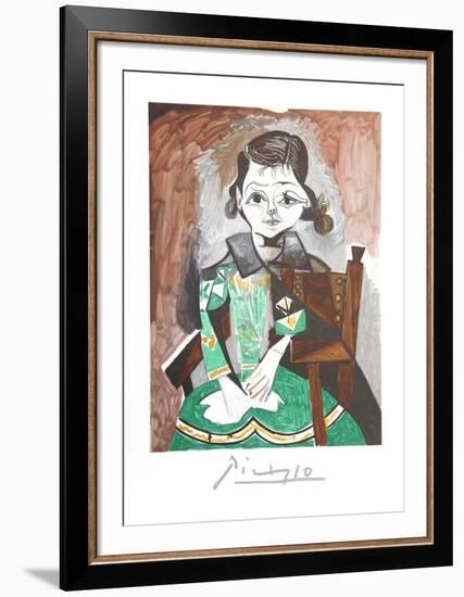 Petite Fille a la Robe Verte-Pablo Picasso-Framed Collectable Print