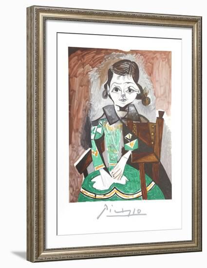 Petite Fille a la Robe Verte-Pablo Picasso-Framed Collectable Print