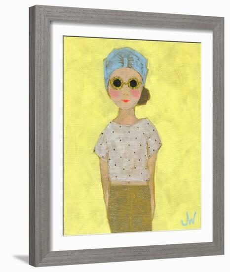 Petite Fille en Beige-Joelle Wehkamp-Framed Giclee Print