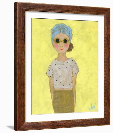 Petite Fille en Beige-Joelle Wehkamp-Framed Giclee Print