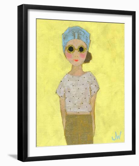 Petite Fille en Beige-Joelle Wehkamp-Framed Giclee Print