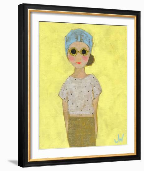 Petite Fille en Beige-Joelle Wehkamp-Framed Giclee Print