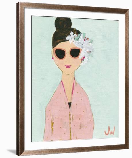 Petite Fille en Rose-Joelle Wehkamp-Framed Giclee Print