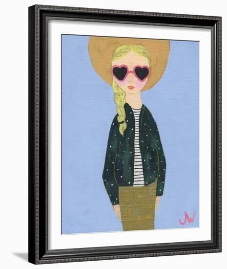 Petite Fille en Vert-Joelle Wehkamp-Framed Giclee Print