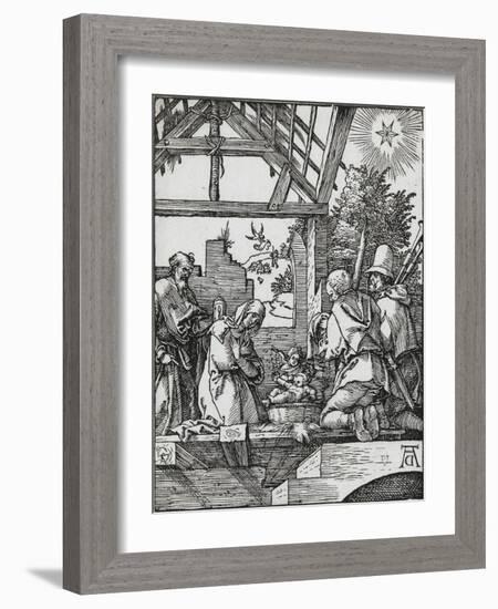 Petite passion - La naissance du Jésus-Albrecht Dürer-Framed Giclee Print