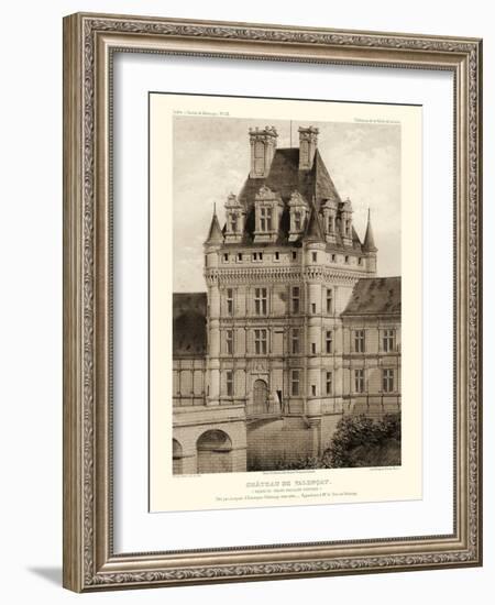 Petite Sepia Chateaux VIII-Victor Petit-Framed Art Print