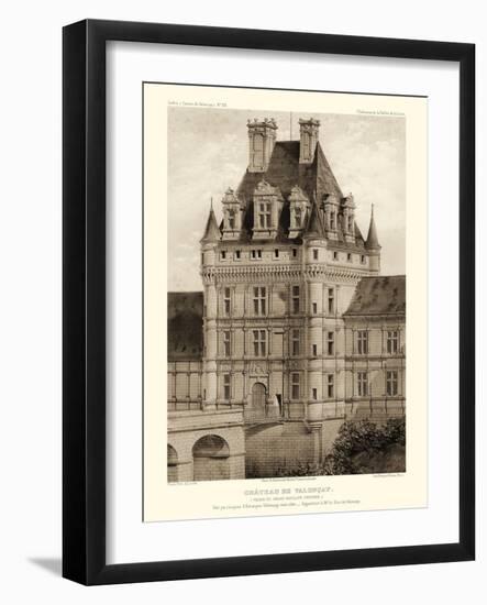 Petite Sepia Chateaux VIII-Victor Petit-Framed Art Print
