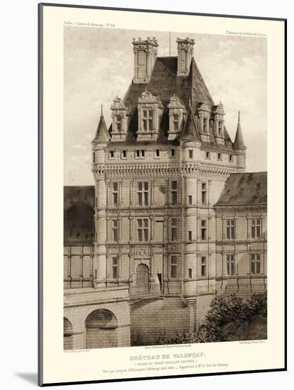 Petite Sepia Chateaux VIII-Victor Petit-Mounted Art Print