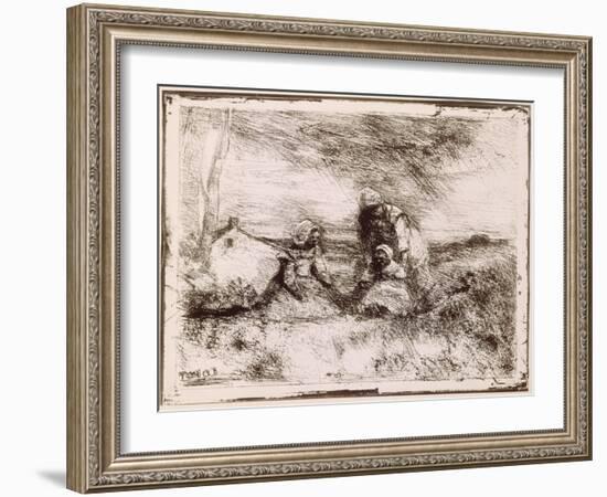 Petite Souer, 19th Century-Jean-Baptiste-Camille Corot-Framed Giclee Print