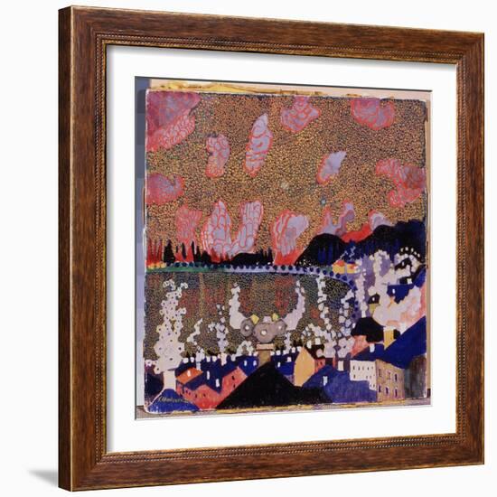 Petite Ville (Small Town). Peinture De Kasimir Severinovich Malevitch (Malevich, Malevic) (1878-193-Kazimir Severinovich Malevich-Framed Giclee Print