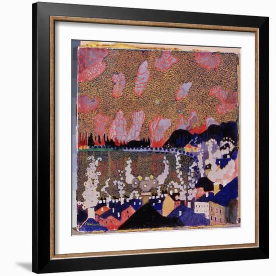 Petite Ville (Small Town). Peinture De Kasimir Severinovich Malevitch (Malevich, Malevic) (1878-193-Kazimir Severinovich Malevich-Framed Giclee Print