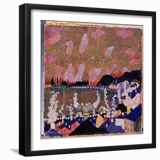 Petite Ville (Small Town). Peinture De Kasimir Severinovich Malevitch (Malevich, Malevic) (1878-193-Kazimir Severinovich Malevich-Framed Giclee Print