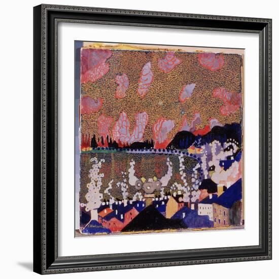 Petite Ville (Small Town). Peinture De Kasimir Severinovich Malevitch (Malevich, Malevic) (1878-193-Kazimir Severinovich Malevich-Framed Giclee Print