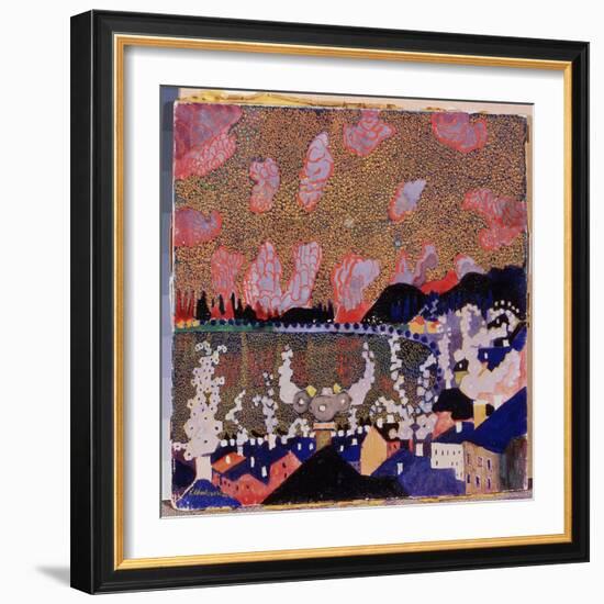 Petite Ville (Small Town). Peinture De Kasimir Severinovich Malevitch (Malevich, Malevic) (1878-193-Kazimir Severinovich Malevich-Framed Giclee Print