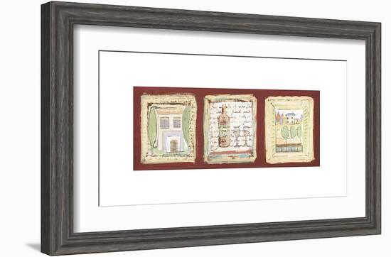 Petites Maisons de Provence-Jane Claire-Framed Giclee Print